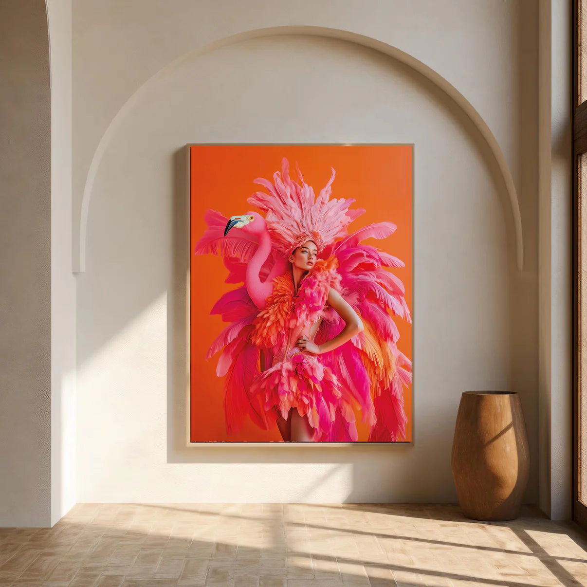 Rose vif et haute couture