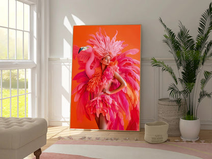 Rose vif et haute couture